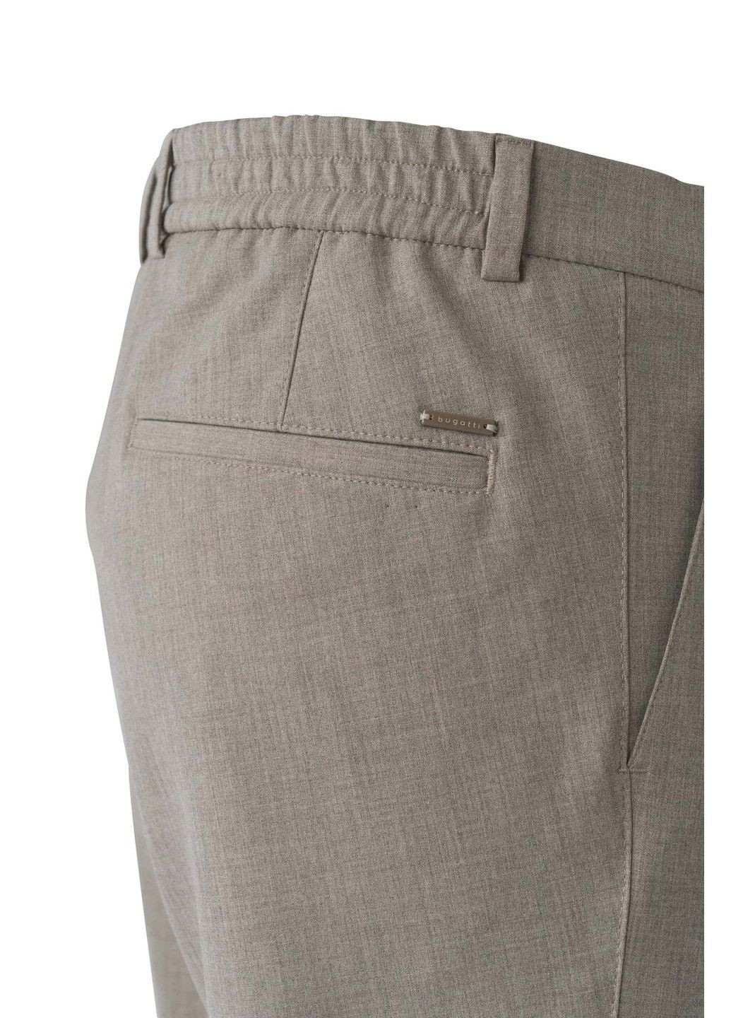 Бежевые летние зауженные брюки Bugatti