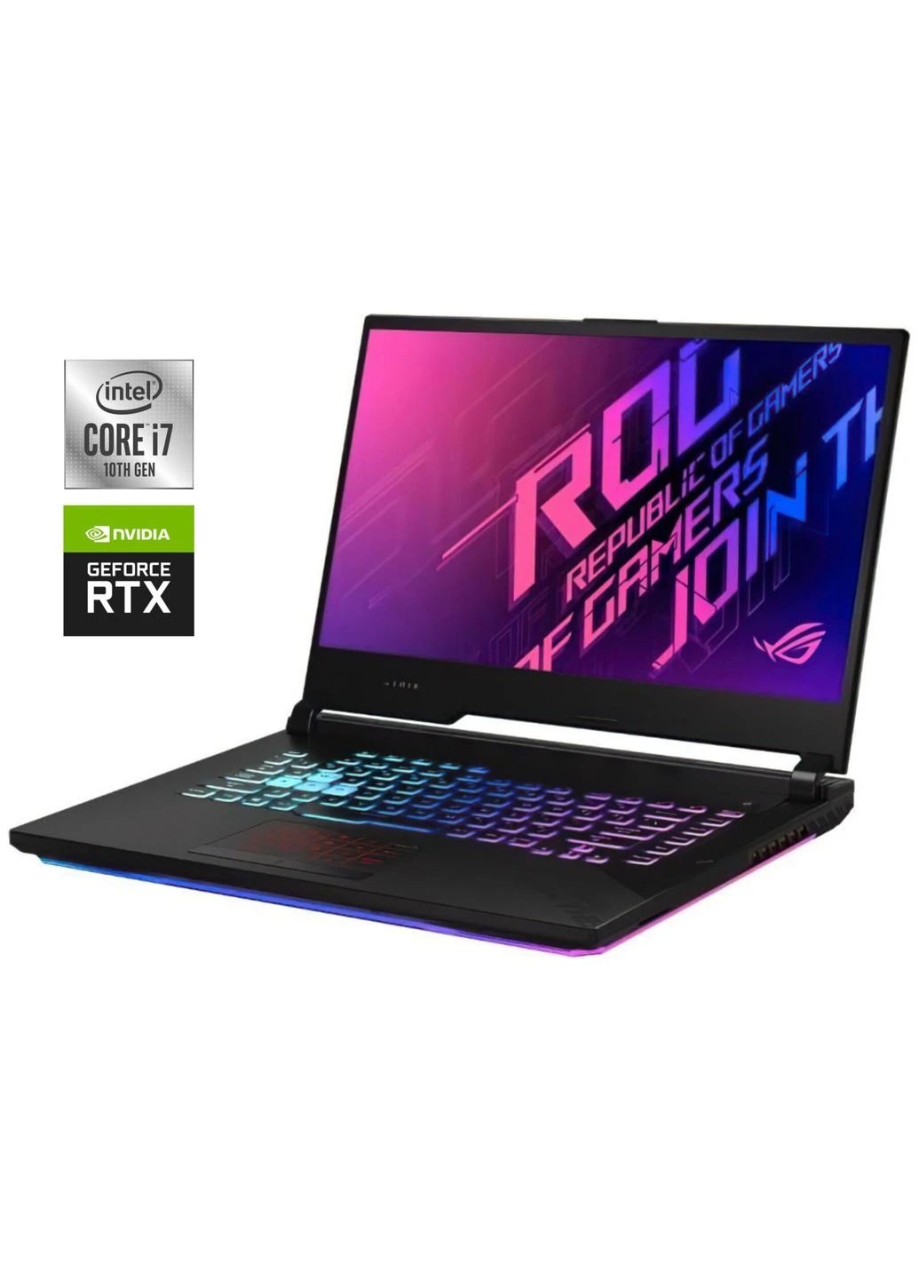 Игровой ноутбук Rog Strix G512LW / 15.6" (1920x1080) IPS / intel Core i7-10750H (6 (12) ядер по 2.6 - 5.0 GHz) / 16 GB DDR4 / Asus (398129634)
