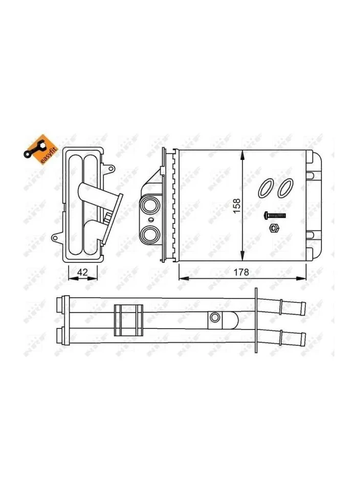 Радіатор пічки Fiat 500/Panda 03 53641 UA63 No Brand (339635463)
