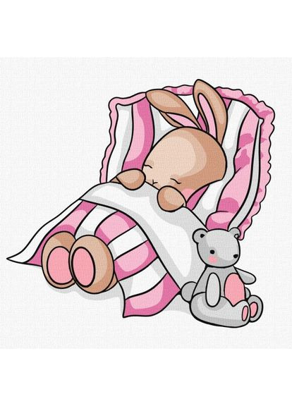 Картина за номерами - На добраніч, зайка ©tanya_bonya 25х25 см IDEYKA (362203701)