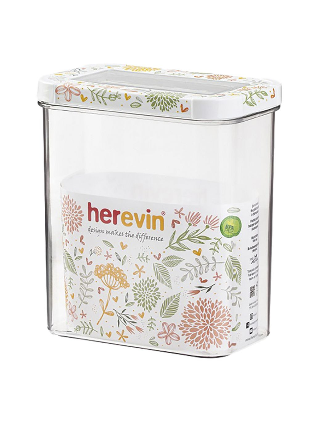 Пластиковий контейнер "Storage Canister-Botanic" колір різнокольоровий ЦБ-00277935 Herevin (331484807)