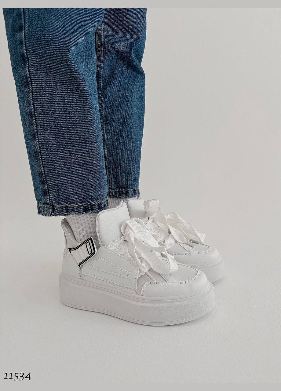 Белые демисезонные демисезонные кроссовки No Brand