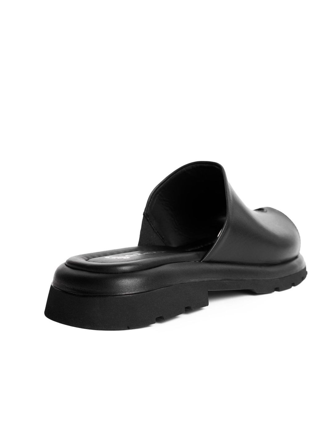 Черные кожаные шлепанцы 4652 Guero