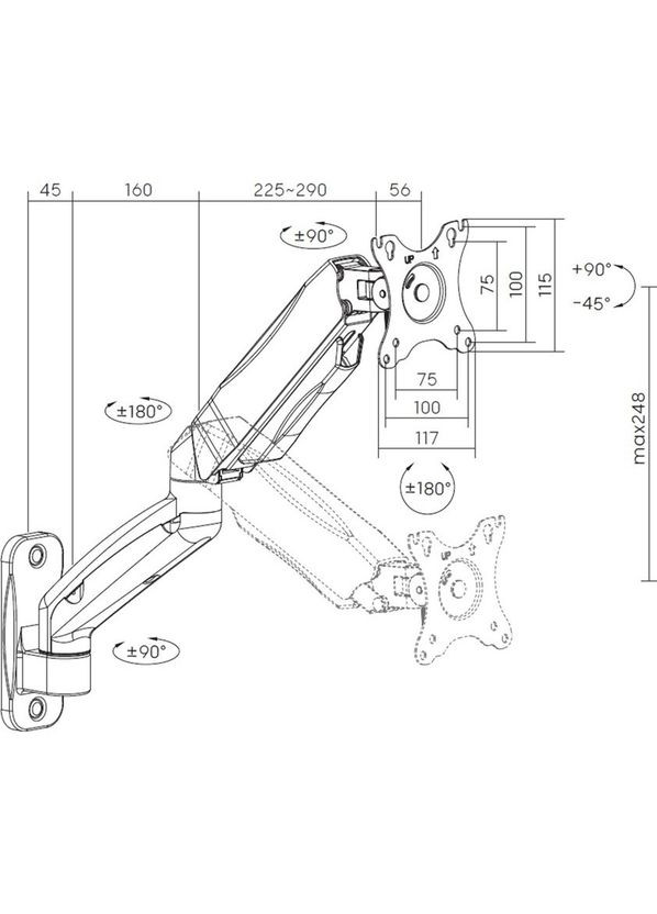 Кронштейн MA310B Black OfficePro (315871623)