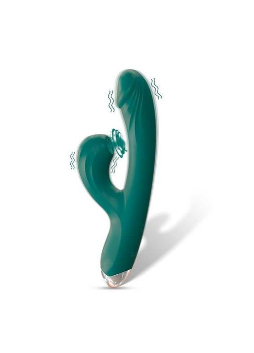 Вибратор - вуманайзер для клитора и точки G "Melo" 20 режимов - Зеленый No Brand (370290071)