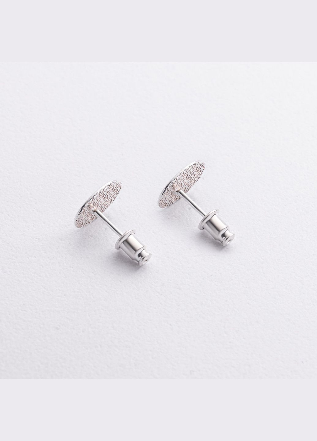 Серебряные серьги-пусеты Герб Украины - Трезубец 123476 Oniks (315774047)