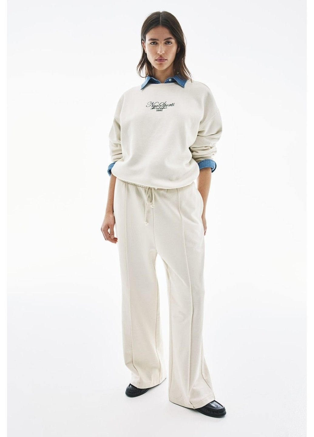 Жіночі спортивні штани джоггери Н&М (58334) ХS Молочні H&M (328560278)