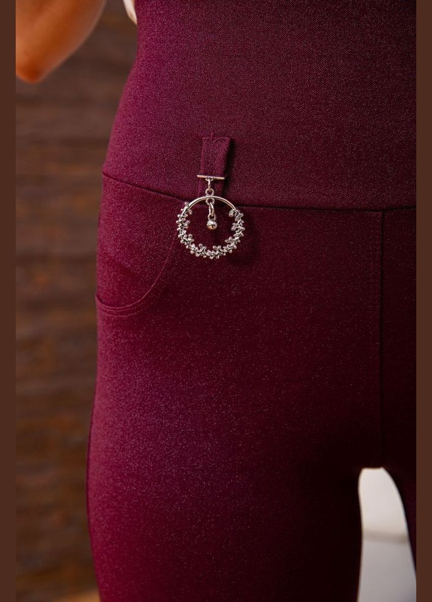 Повсякденні жіночі лосини, бордовго кольору, Ager (266815957)