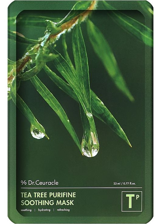 Тканинна маска з протизапальним ефектом - Dr. Ceuracle Tea Tree Purifine Soothing Mask 10x23ml (1121011-130594) Dr.Ceuracle (368611621)