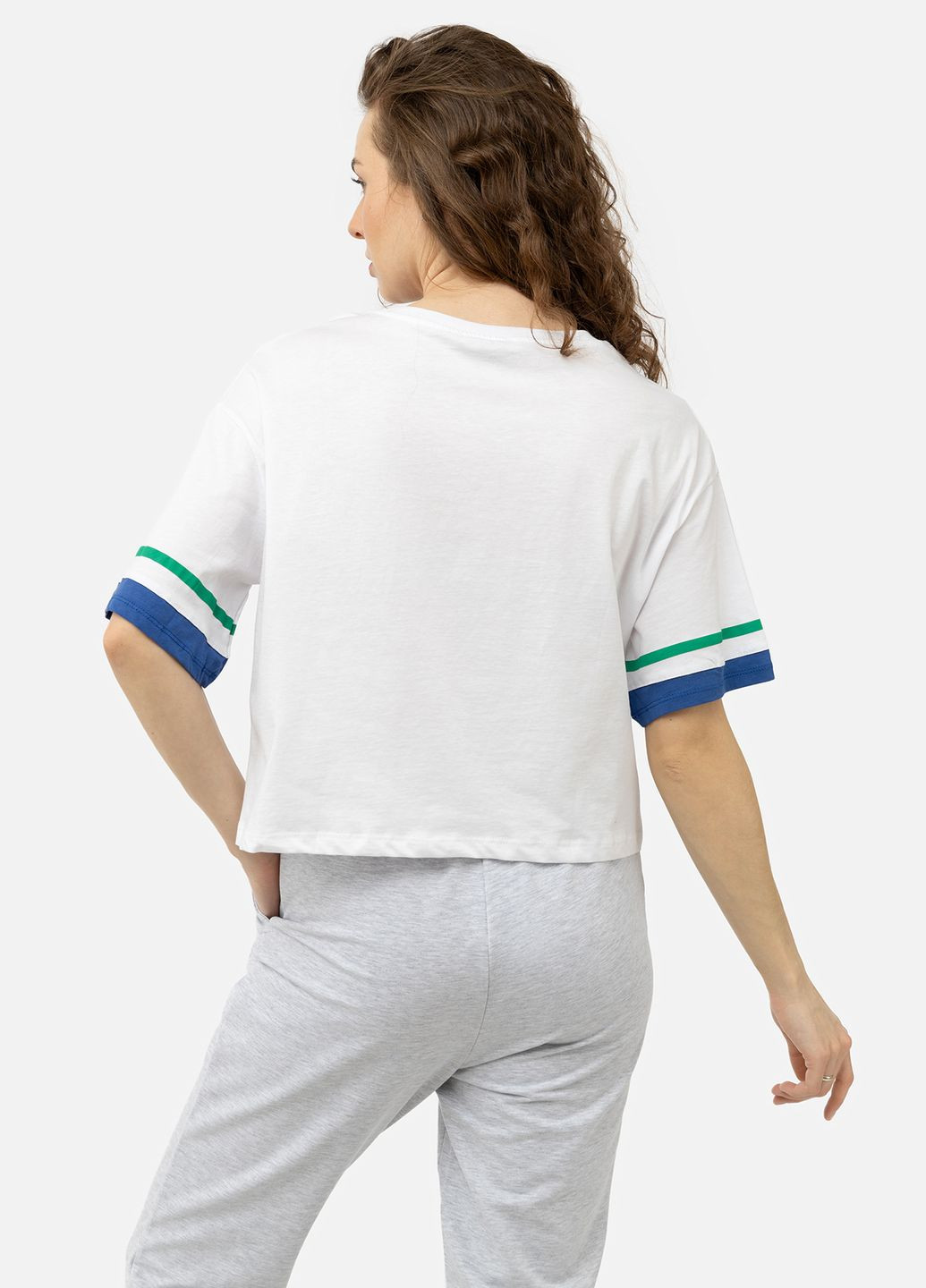 Біла літня жіноча футболка з коротким рукавом колір білий цб-00245335 Divon