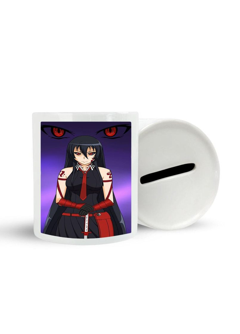 Скарбничка, копілка для грошей Аніме Вбивця акаме #0003 біла керамічна No Brand (315044109)