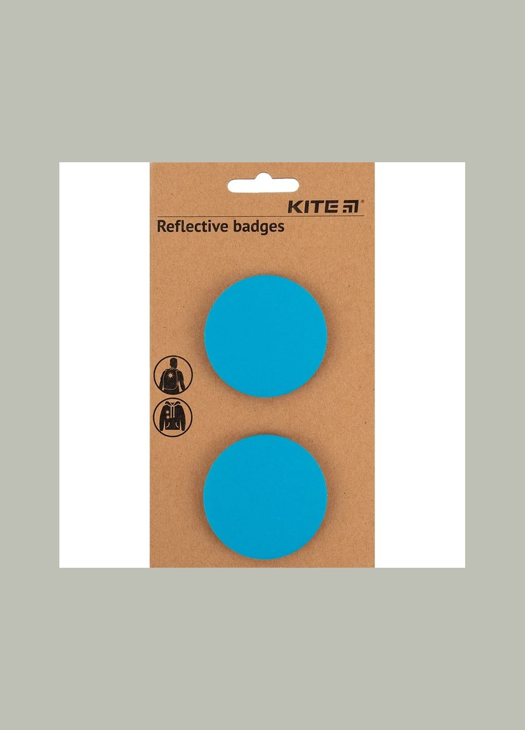 Набор значков светоотражающих 2шт, голубые K23-107-3(12) Kite (322577496)