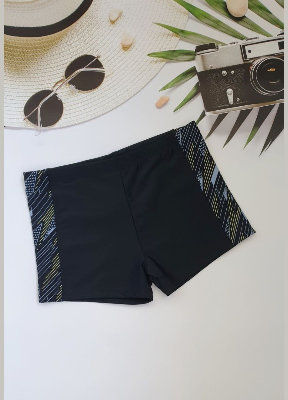 Мужские черные спортивные, пляжные комфортные мужские купальные боксеры шорты No Brand