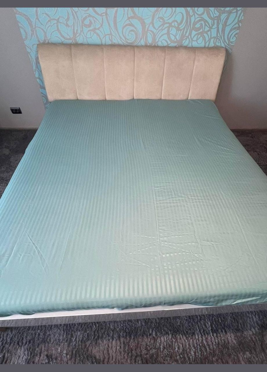 Простирадло на гумці 160х200х15 мікросатин смарагд (П4К-rezinka001-054) No Brand (306633705)