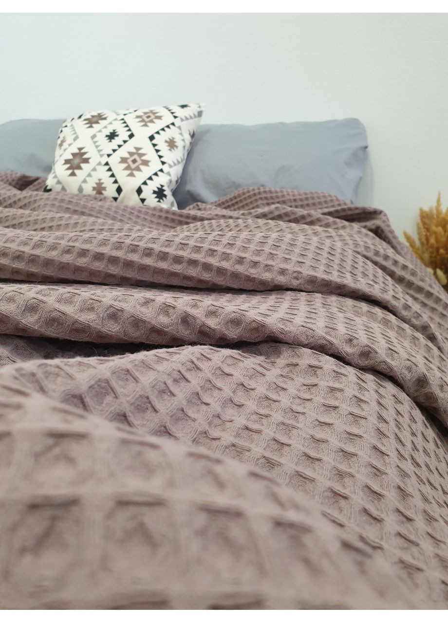 Покрывало Greece вафельное хлопковое темный лиловый цвет 120х200 см ZEINTEX (315346950)