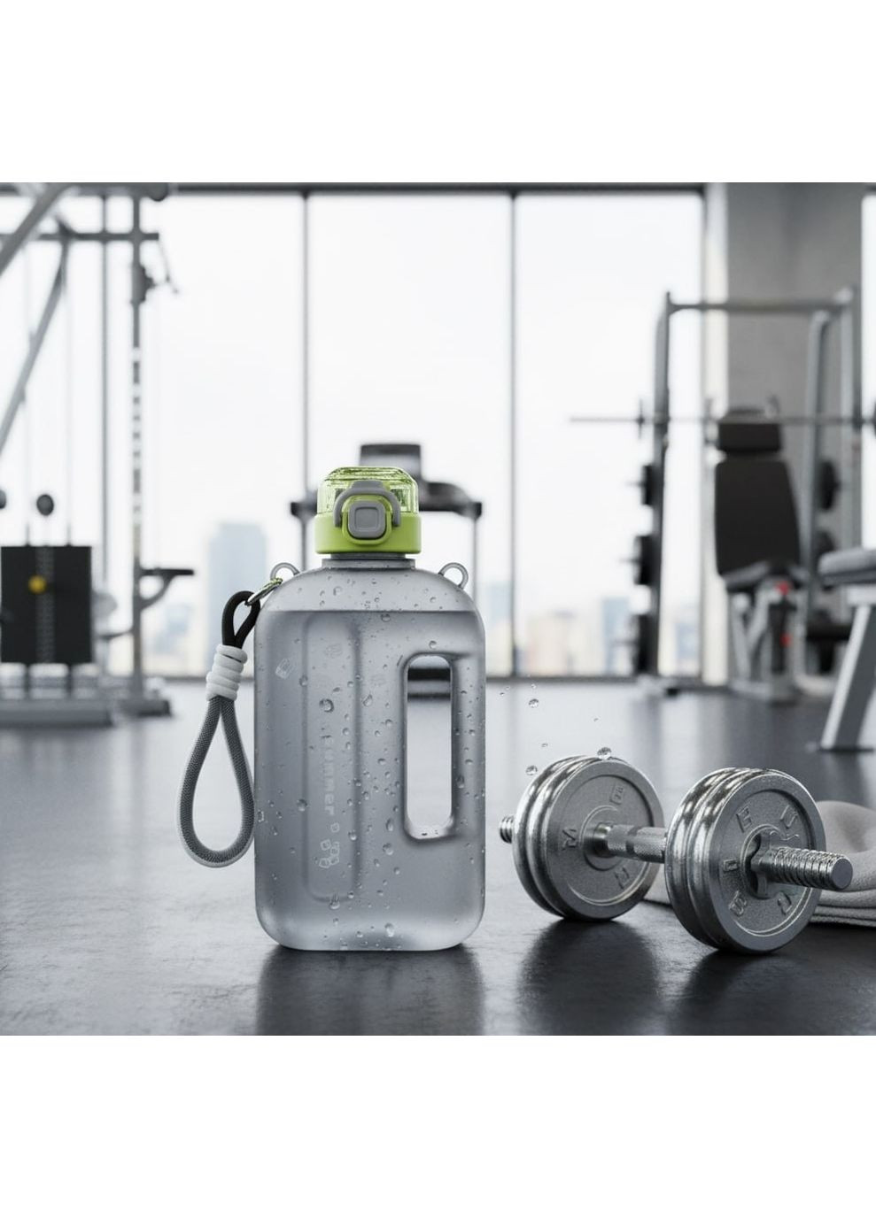 Пляшка SUMMER для води із BPA-free пластику 750 мл. Чорна матова No Brand (296101770)