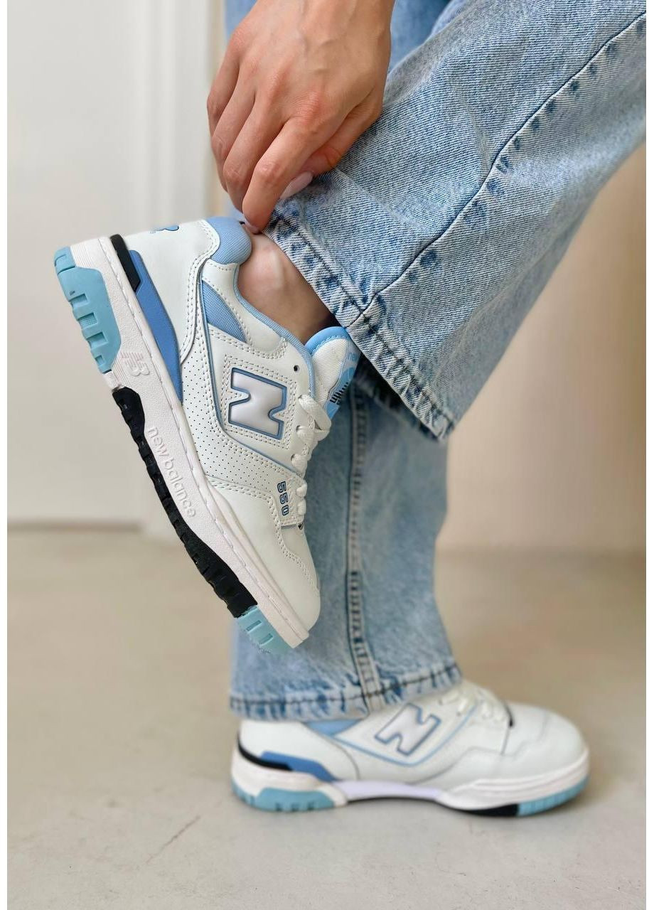 Белые демисезонные кроссовки мужские new balance 550 university blue нью беланс 550 No Brand