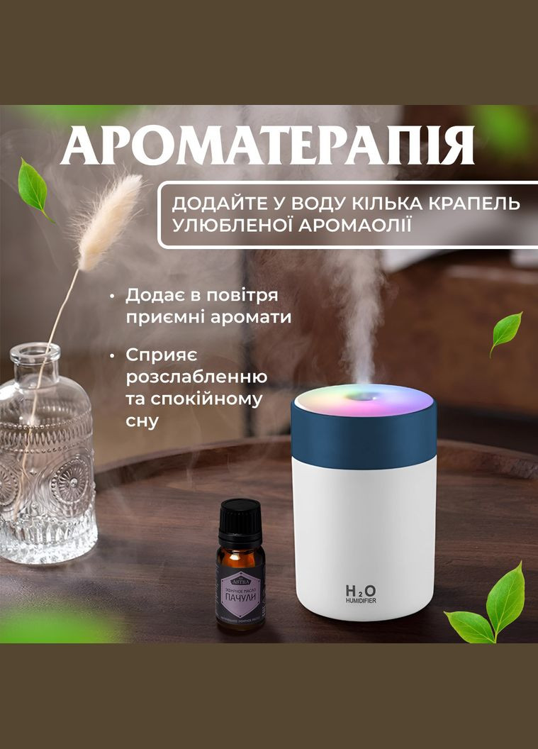 Зволожувач повітря USB Colorful Humidifier 300ml Happy Life (302020405)