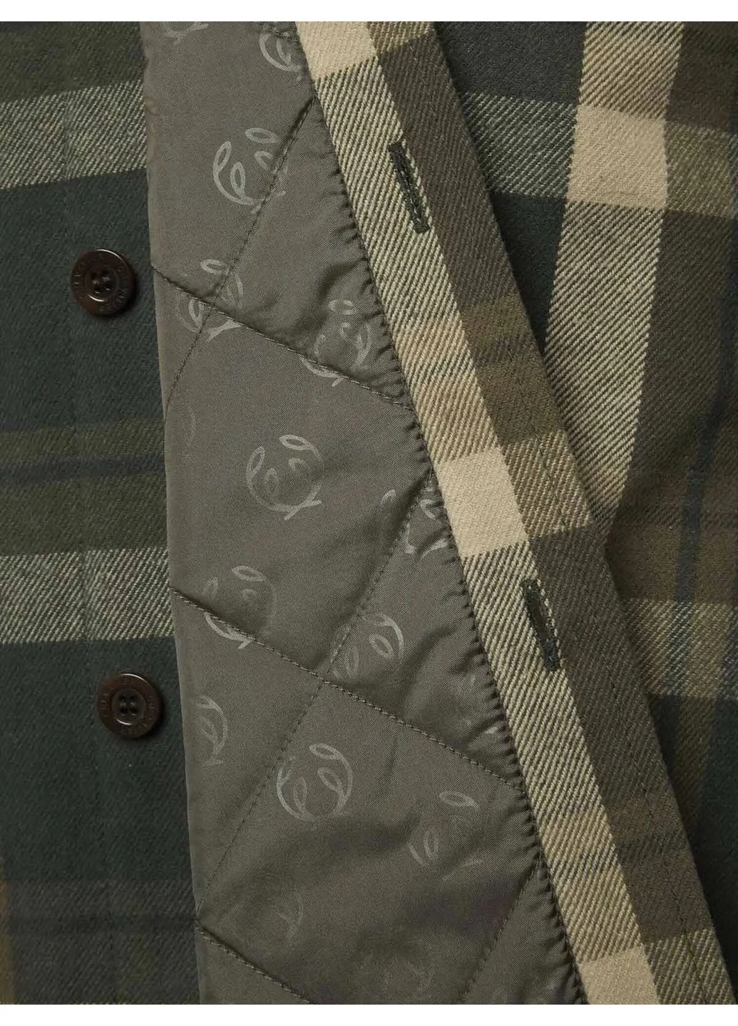 Комбинированная рубашка chevalier axe overshirt men green checked No Brand