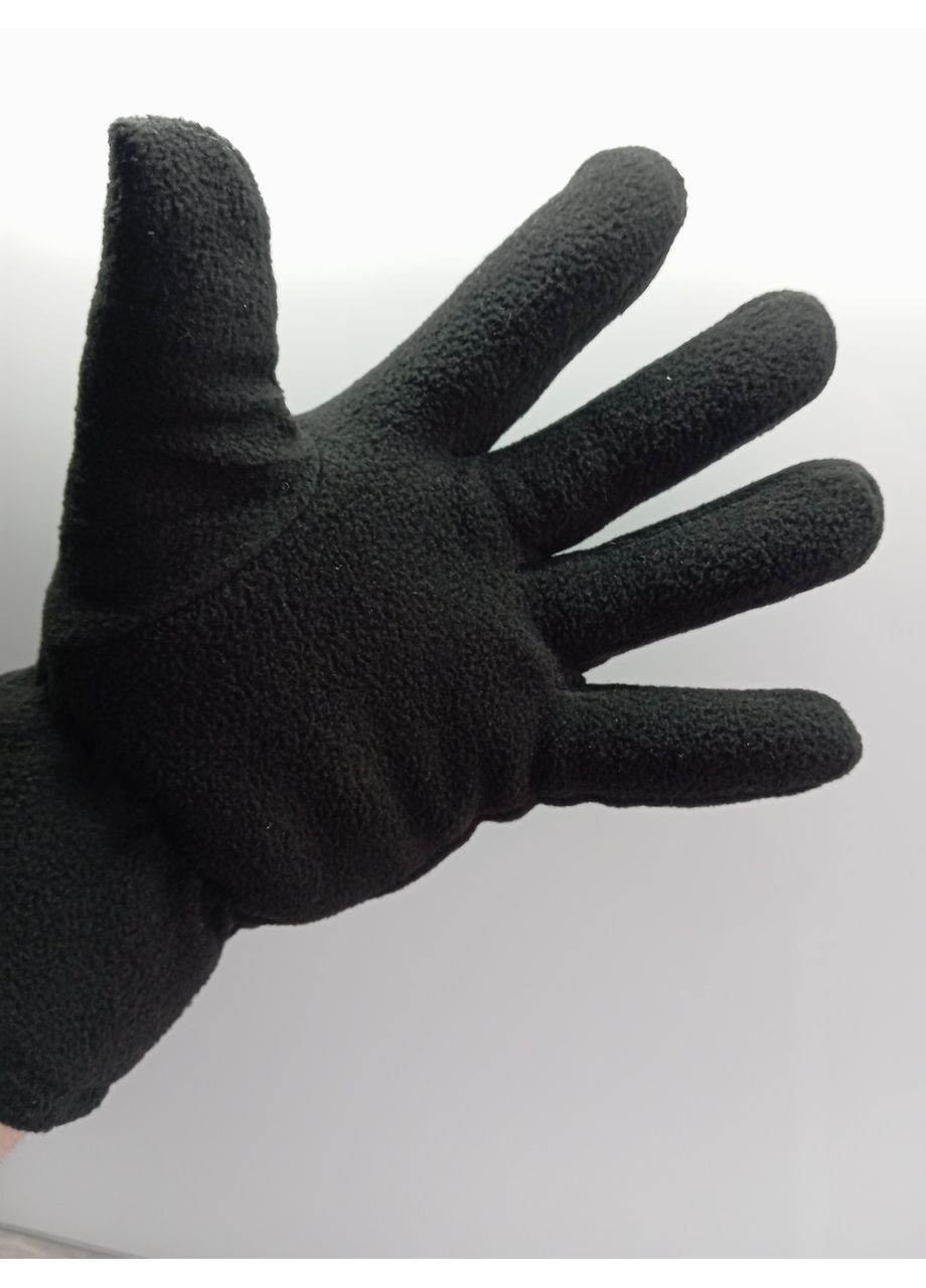 Чоловічі зимові рукавиці з флісу в чорному кольорі Pipo (370784259)