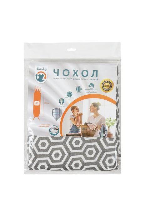 Чехол для гладильная доска M 120×42 см металлизированная ткань (M42M-003U) Laundry (334006757)