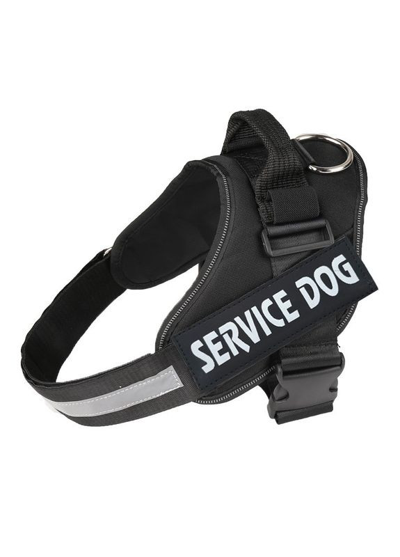 Шлея для котов и кошек усиленая Pet Style "Service Dog" Черная 2XL No Brand - (323237470)