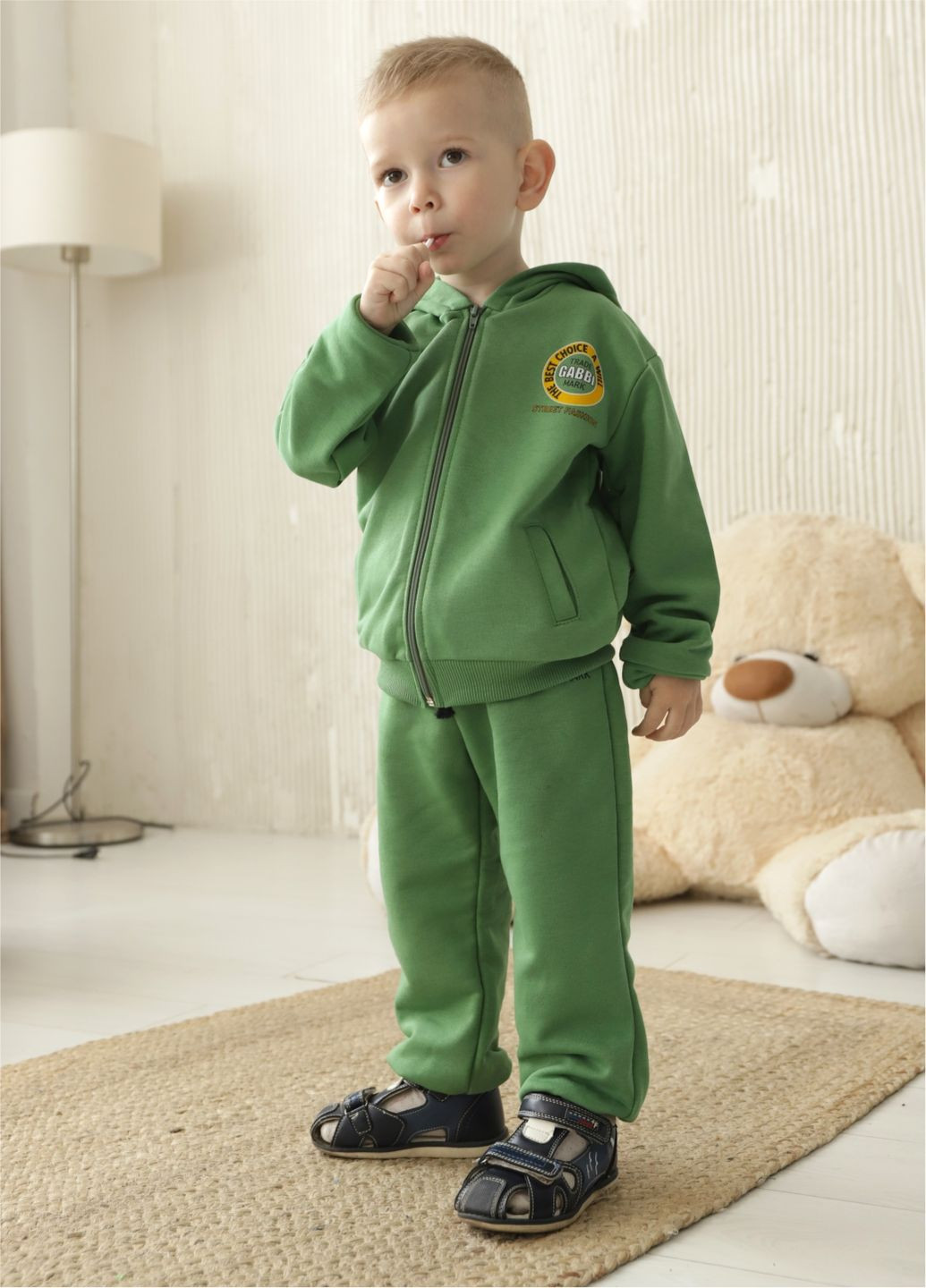 Зелений літній дитячий костюм для хлопчика ks-25-3 GABBI
