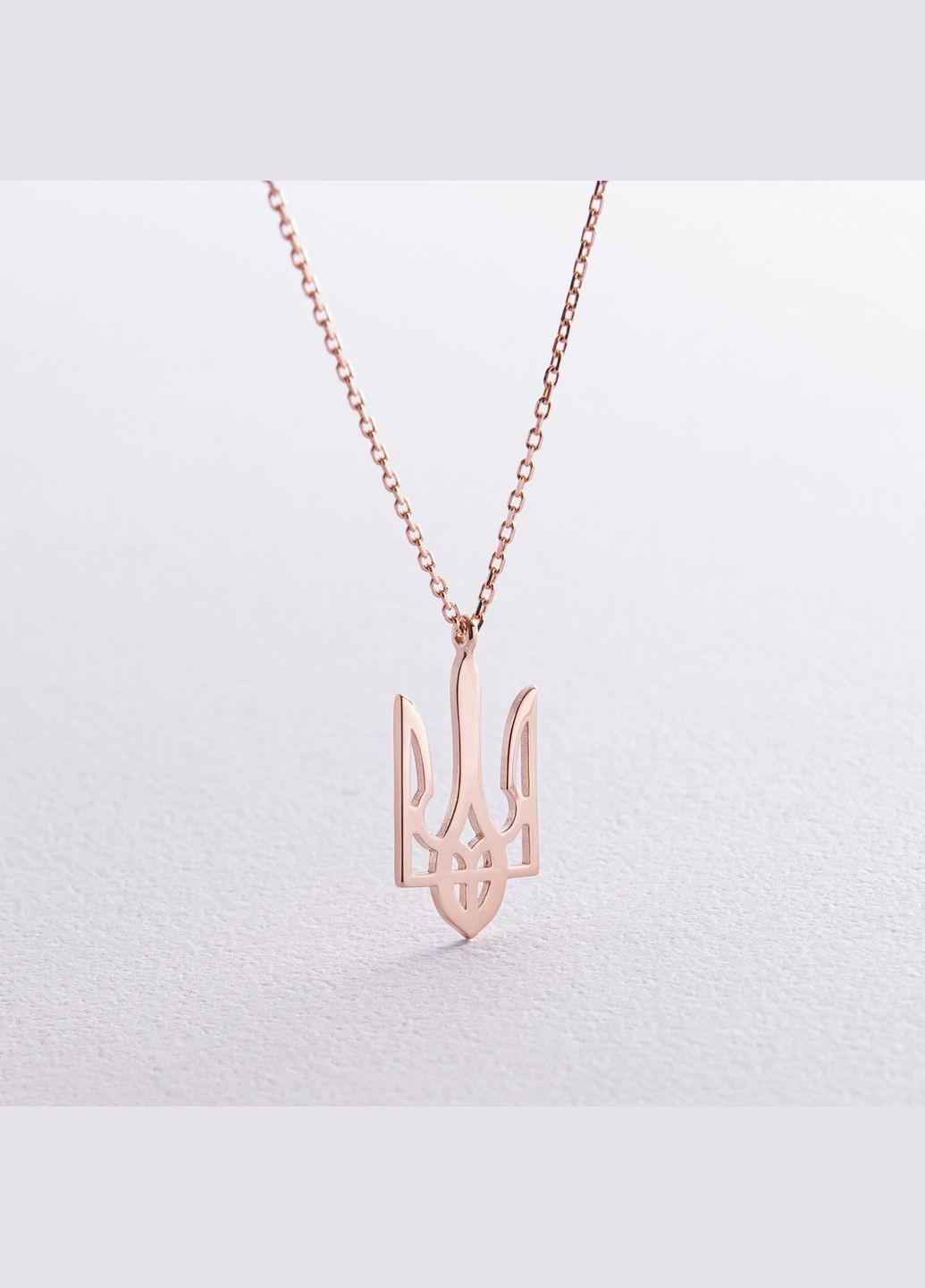 Колье Герб Украины - Тризуб в красном золоте кол02414 45 Oniks (334688736)