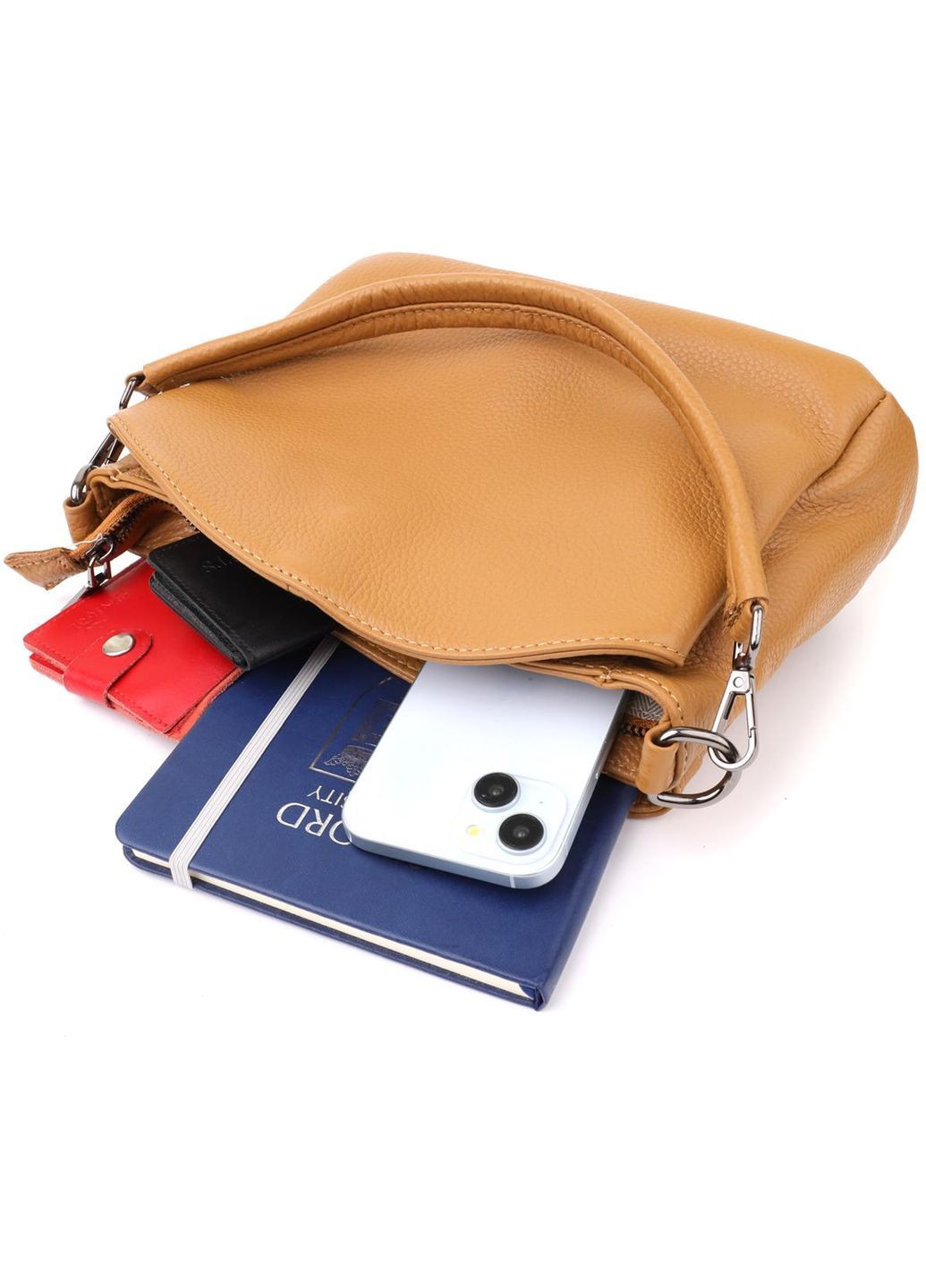 Сумка кросс-боди через плечо из натуральной кожи женская средняя Рыжий 40331 Vintage (361970394)