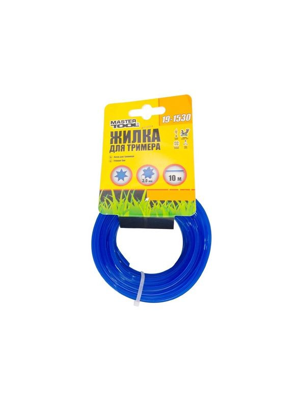 Волосінь для тримера GM 3,00 мм*10 м,"семикутник" (19-1530) Mastertool (317195878)