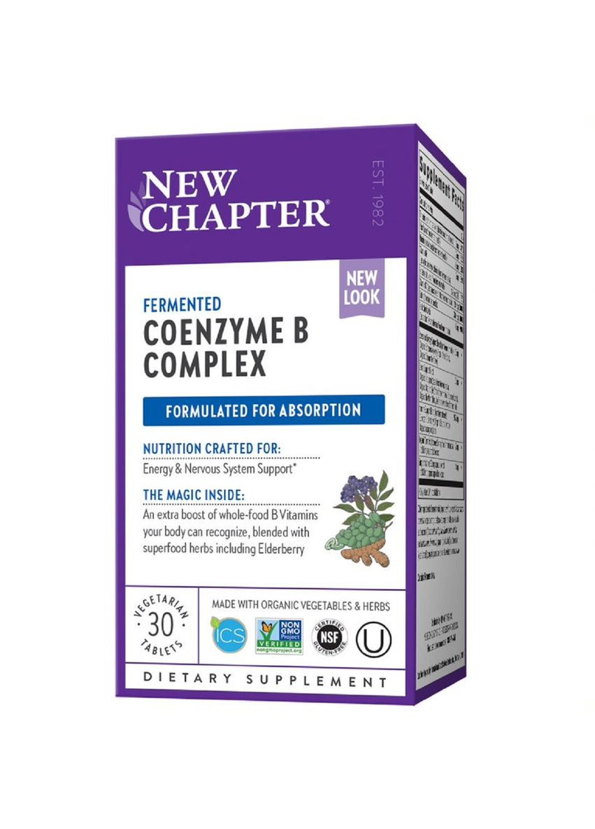 Коэнзим В-Комплекса, Coenzyme B Complex,, 30 таблеток New Chapter (326055339)