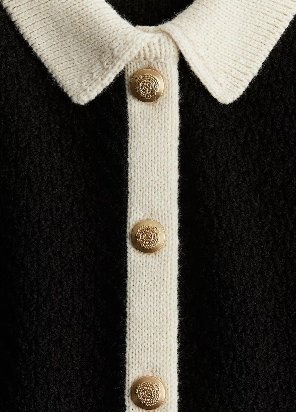 Черный демисезонный кардиган H&M