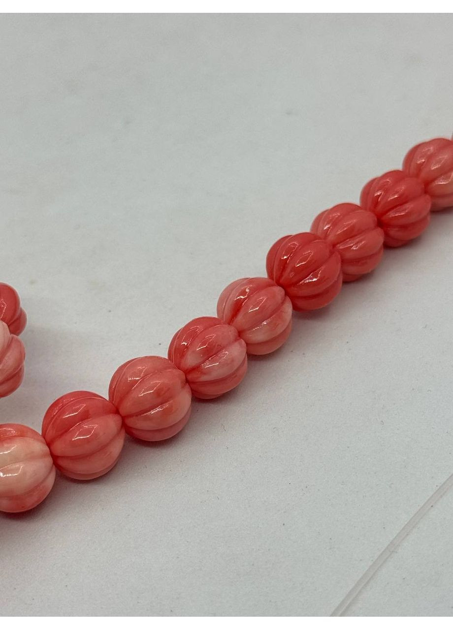Корал на нитці без застібки 10*9 мм 40 см Рожевий No Brand (372468074)