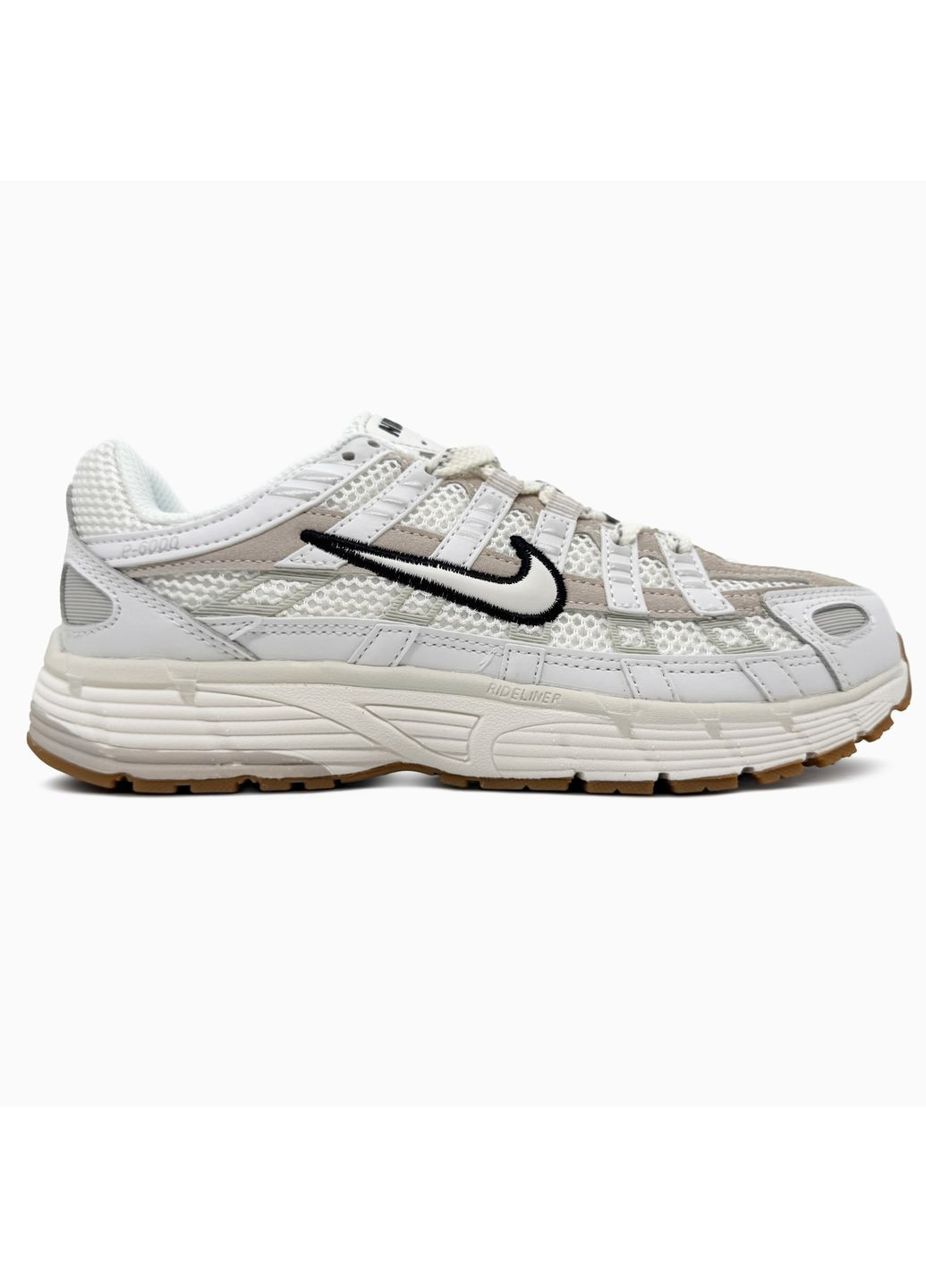 Кроссовки женские и мужские Nike P-6000 White Black | Найк П-6000 белые No Brand белые демисезоны (370850658)