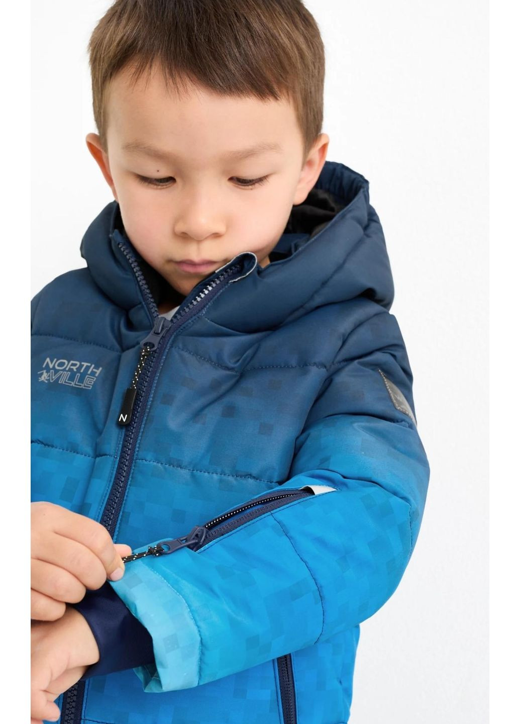 Дитяча зимова лижна куртка для хлопчика Синя (25092406) C&A (362282341)