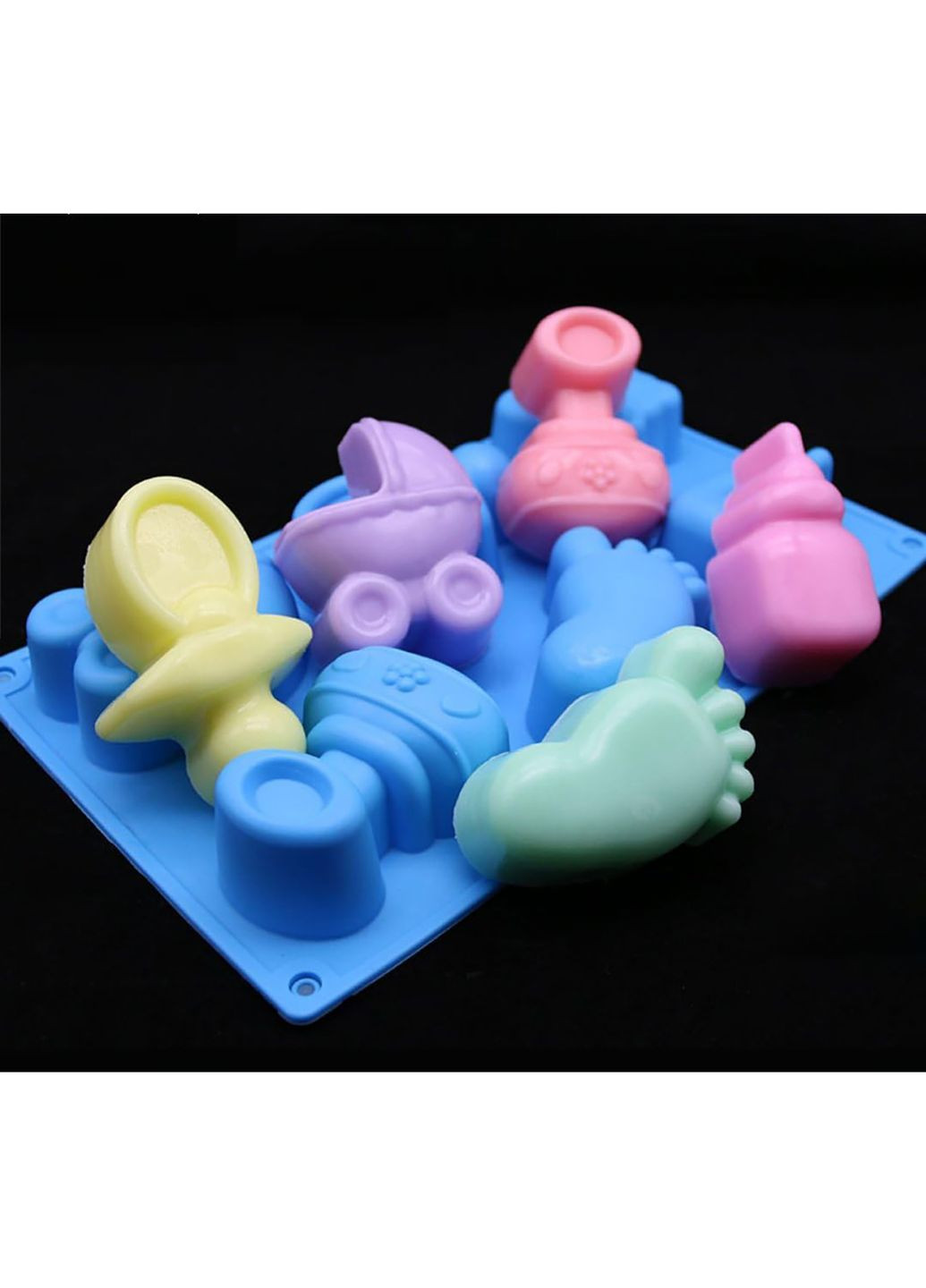 Форма силиконовая на планшете 3D молд "Детский" на 6 фигурок 29x17 см Kitchen Master (284741426)