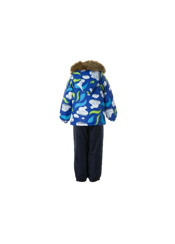 Комбинированный зимний комплект верхней одежды avery 41780030 синий с принтом/тёмно-синий 80 (4741632026377) Huppa