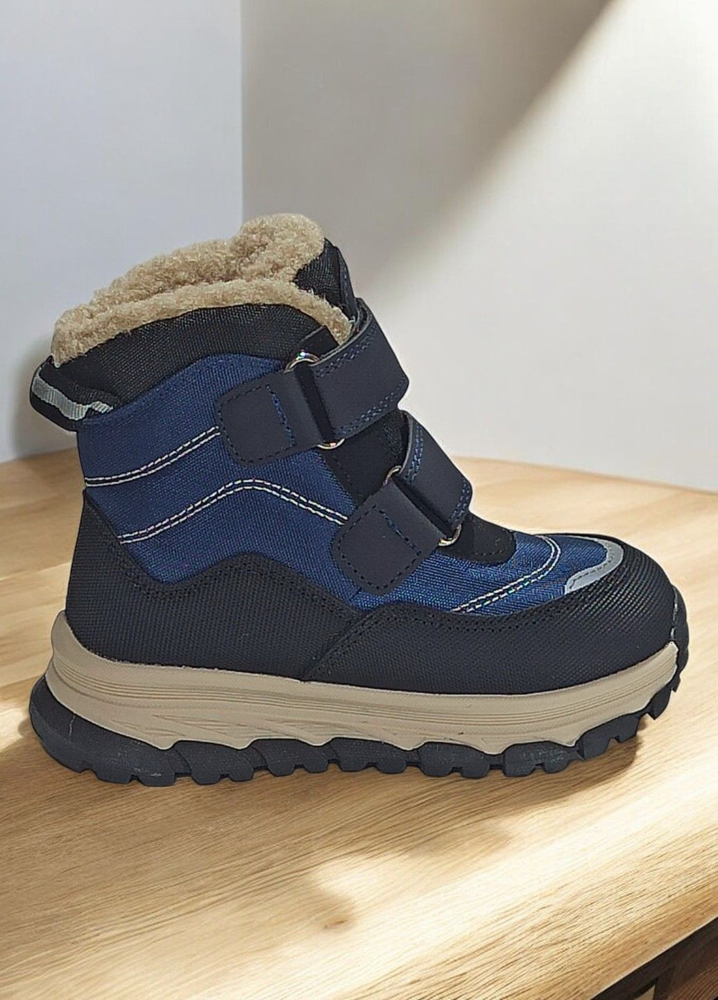 Термо черевики дутики зимові для хлопчика на овчині липучках BIKI 11200E Tom.M (305391859)