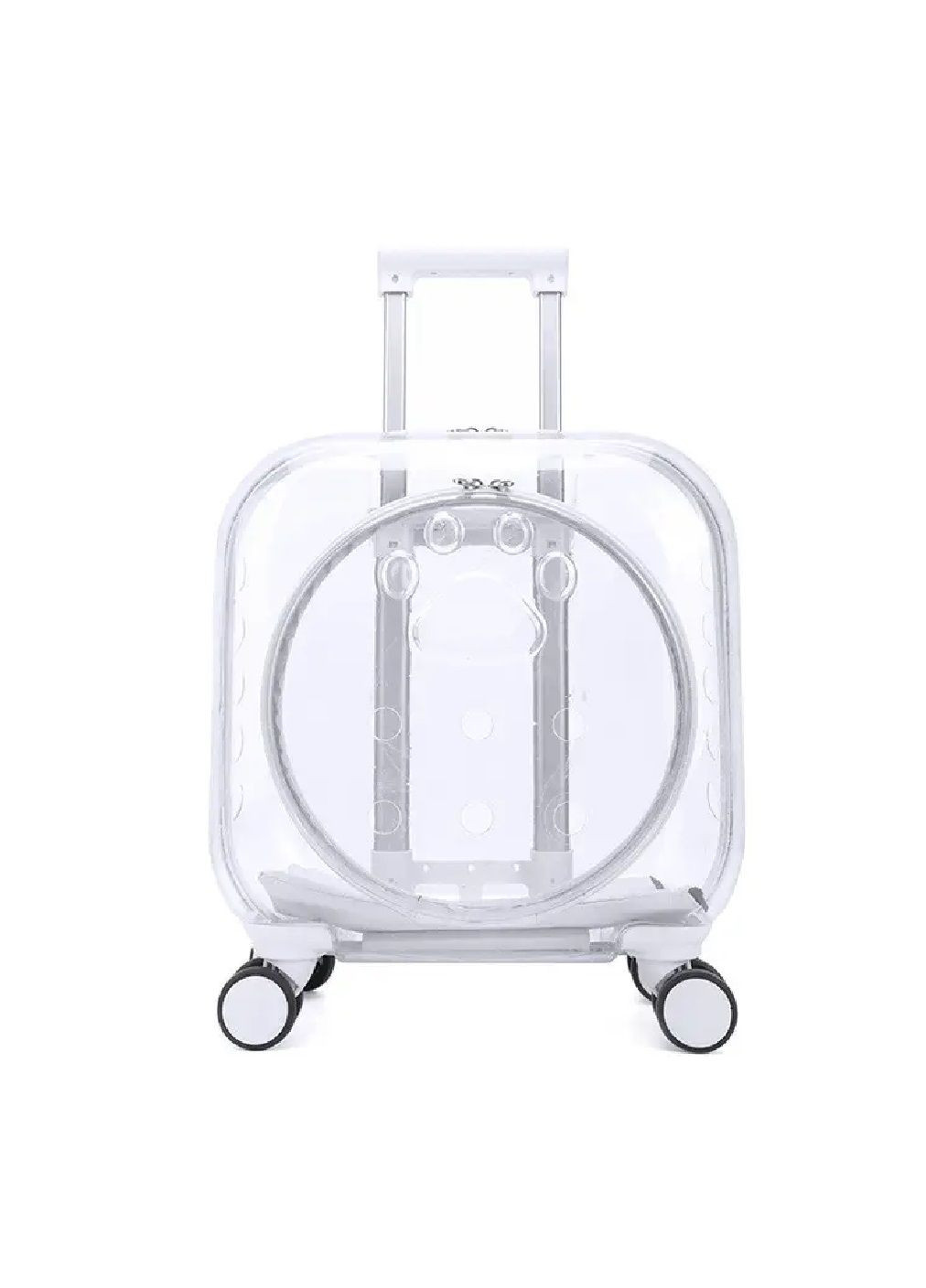 Візок з телескопічною ручкою на колесах 4 штуки для тварин котів собак вагою до 6 кг 40х40х22 см (481132-Prob) Білий Unbranded (354180122)