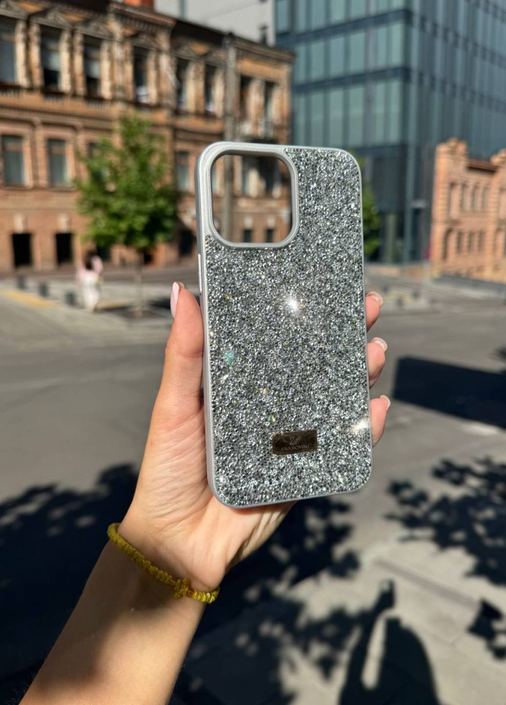Чохол силіконовий для iPhone 12 Pro Max Swarovski Siver / чохол айфон 12 макс сріблястий No Brand (362145976)