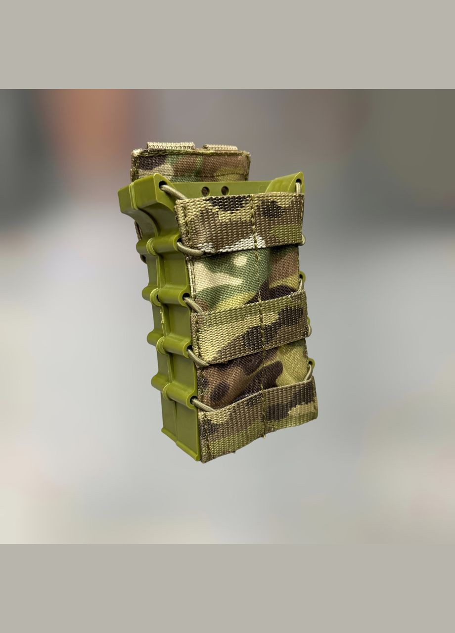 Підсумок під магазини АК, 2 секції, Мультикам, каркасний Олива,, з системою Моллі, Cordura, під 2 ріжки WinTac (338625061)
