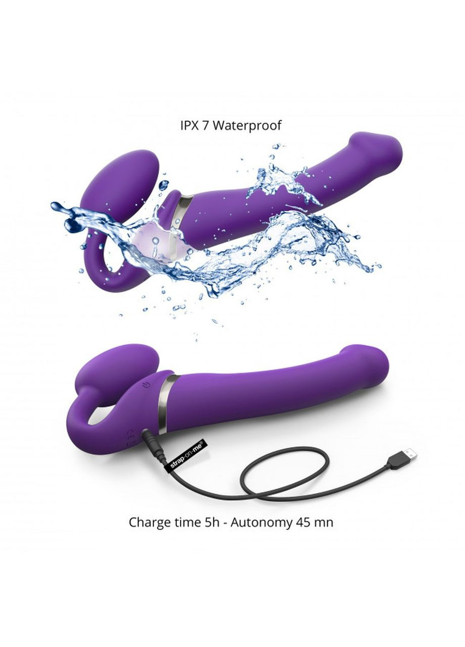 Безремневый страпон с вибрацией, Strap On Me-Strapless Vibrating, фиолетовый, 19 х 3.7 см Strap-On-Me (303910994)