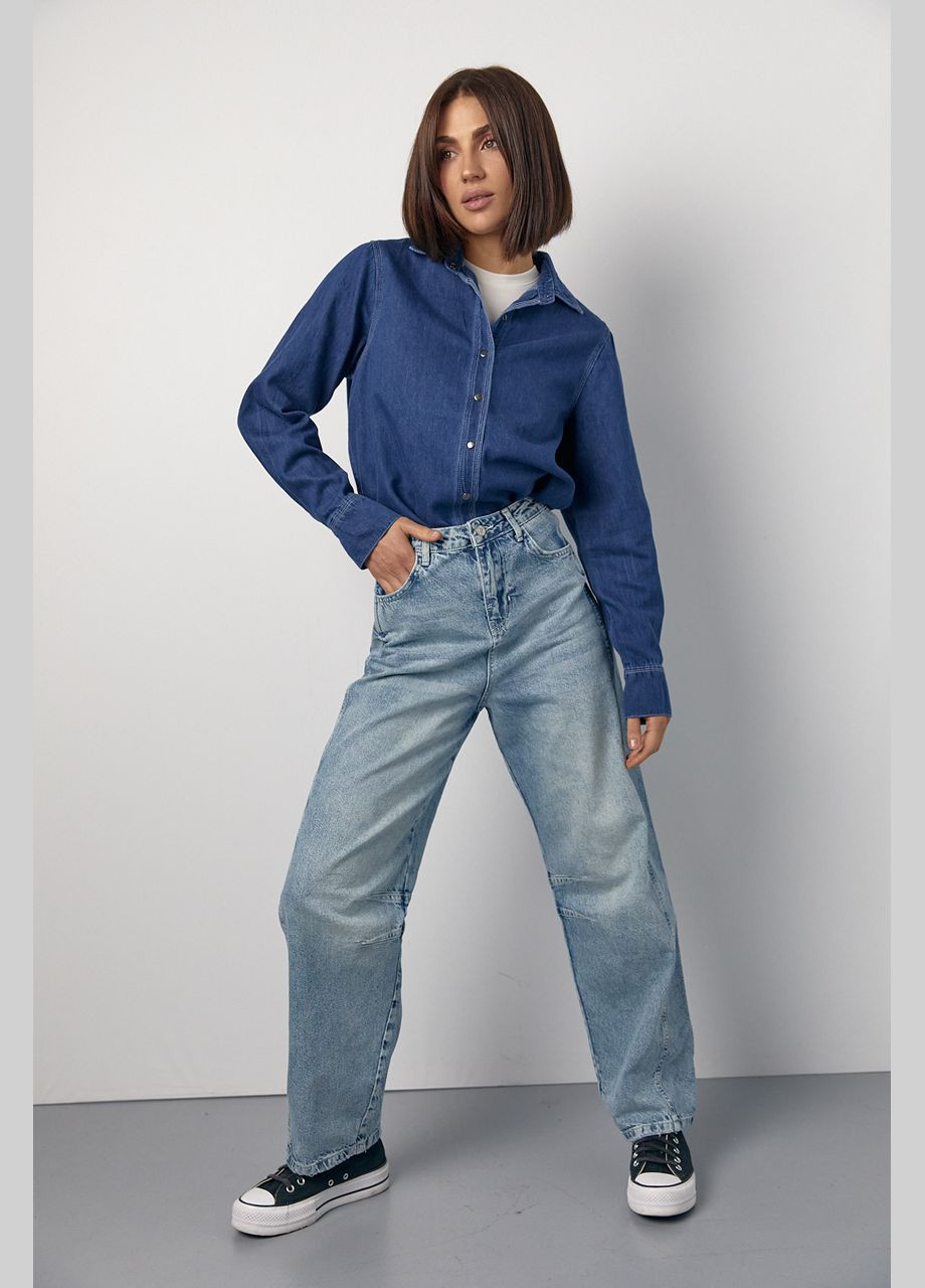 Синяя рубашка Lurex