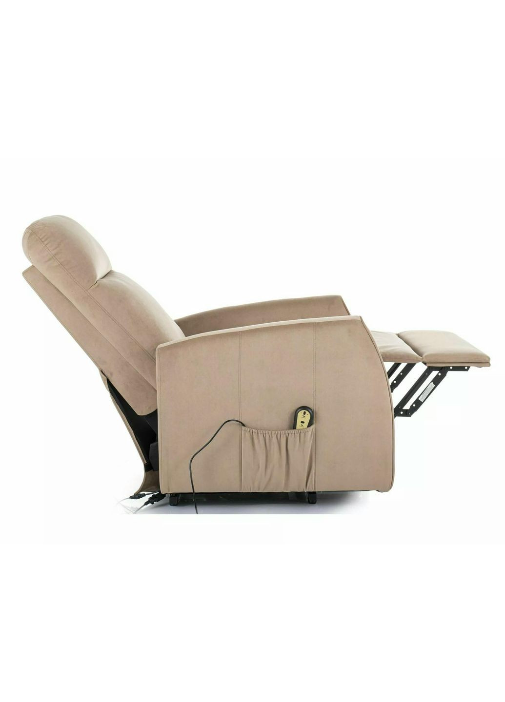 Крісло розкладне реклайнер LETO (Функція Піонізації) VELVET Беж BLUVEL 28 LETOVBE Signal (372178115)