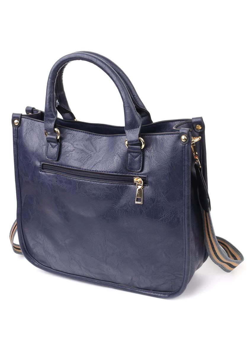 Деловая женская сумка из экокожи с регулируемым ремнем стиль синий Vintage (352167645)