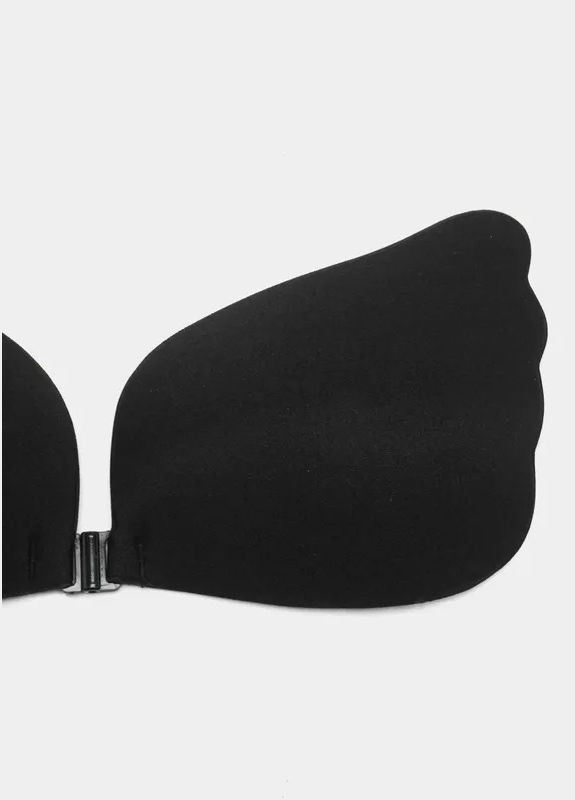 Чёрный бюстгальтер невидимка с силиконовой основой без бретелек черный Cindylove силикон, нейлон
