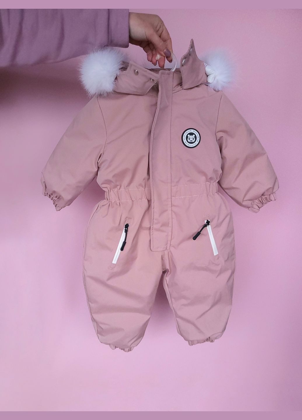 Комбинезон осень-зима на девочку детский с искусственным мехом No Brand (285720256)