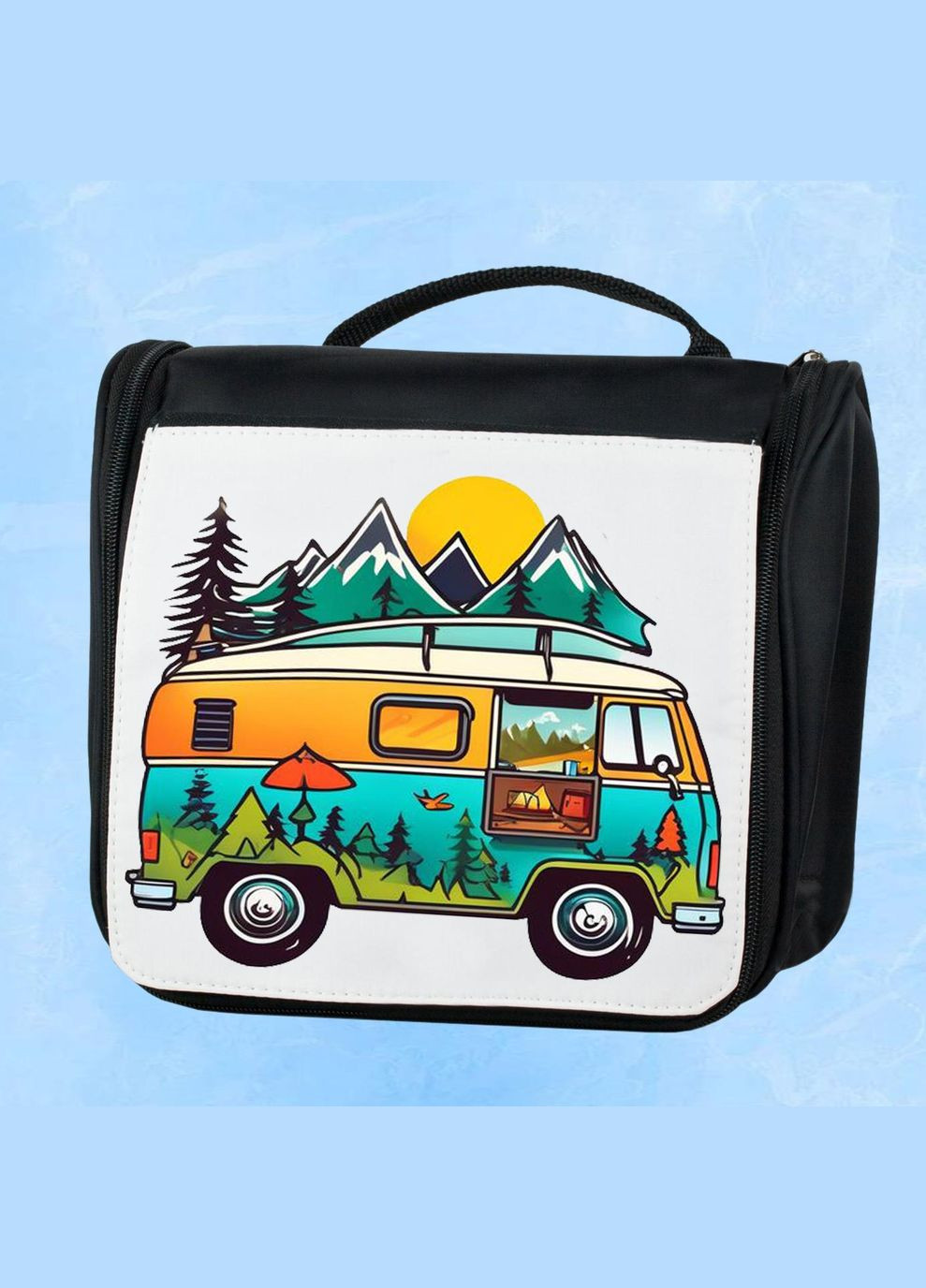 Дорожная сумка - органайзер для косметики несессер Кемпинг #06 Черная No Brand (318677007)