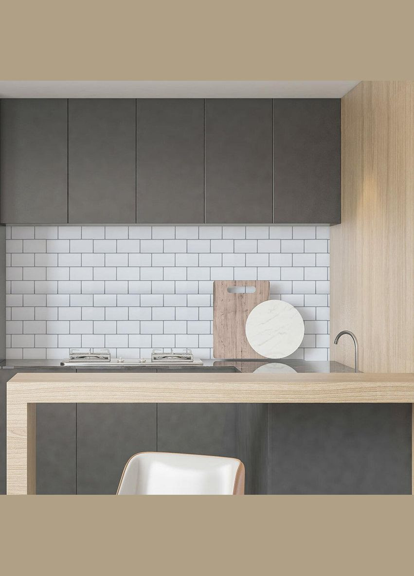 Самоклеюча поліуретанова плитка біла цегла 305х305х1мм (D) SW-00001193 Sticker Wall (329893175)