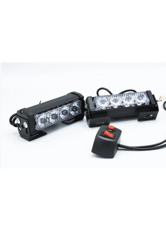 Яскраві світлодіодні автомобільні стробоскопи КРАСНО-СІННЯ, Проблискові маячки, поліцейські мигалки (2 LED) ABS (369165394)